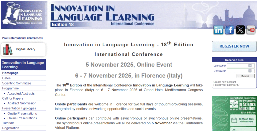 International Conference Innovation in Language Learning
