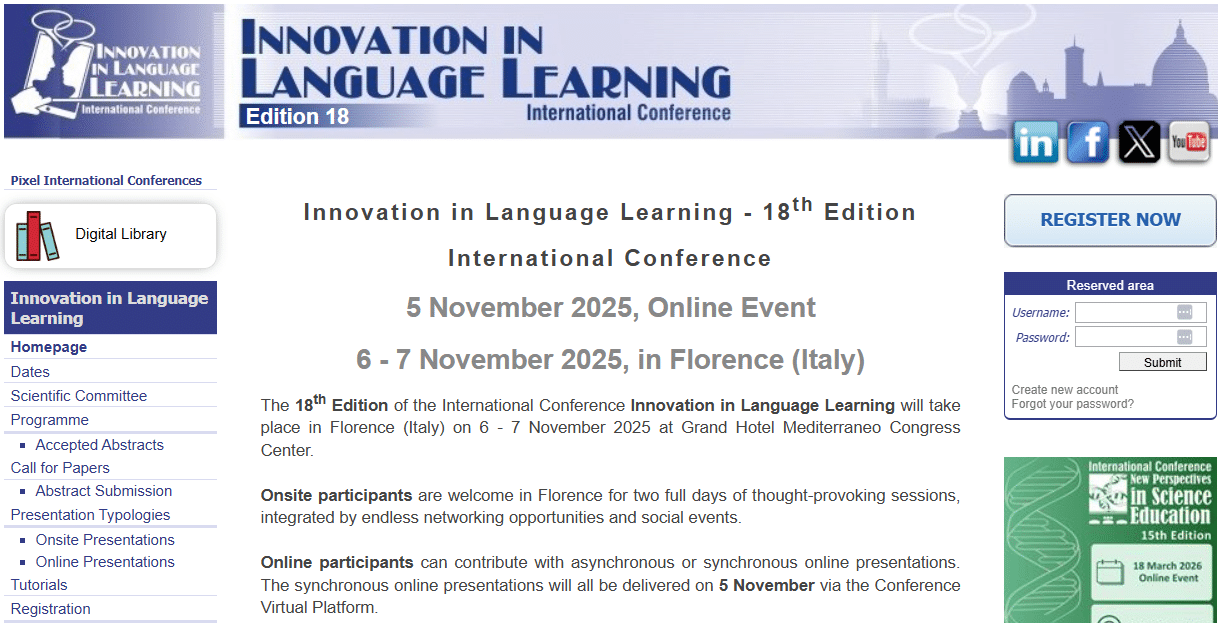 International Conference Innovation in Language Learning
